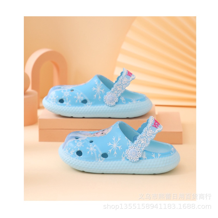 SANDAL ANAK PEREMPUAN SLOP CROCS FROZEN ELSA DISNEY ANTI-SLIP 22042