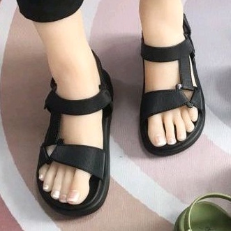 Sandal Wanita Terbaru /Sendal Gunung Wedges Jelly Alina 889-A1/Sendal Karet Kekinian