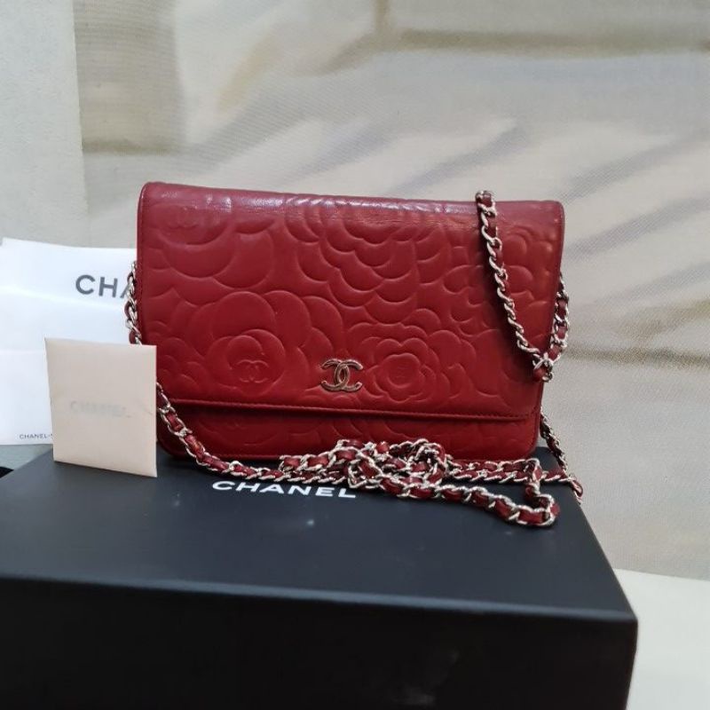 CHANEL bag WOC camelia authentic original 100%