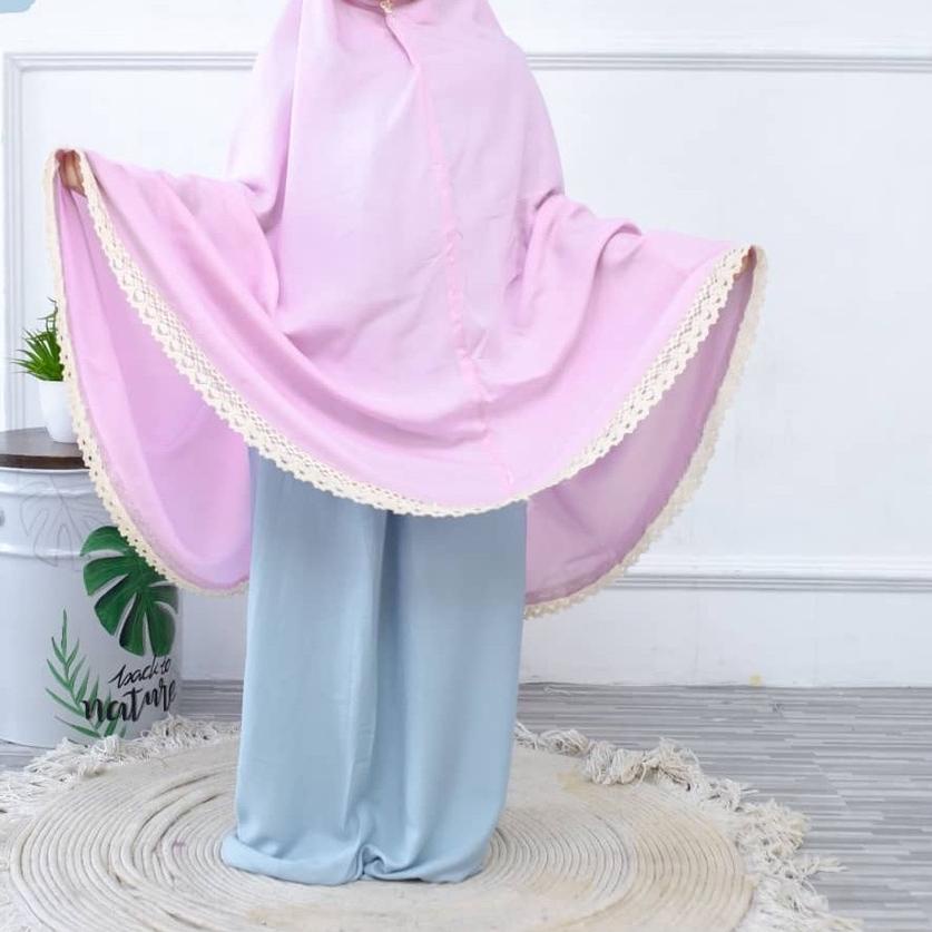 ✭ Mukena Anak Rayon Polos / Mukena Traveling Anak Rayon Premium ▲