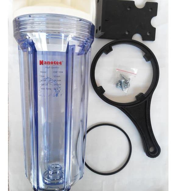 HOUSING FILTER CLEAR 10" NANOTECH
