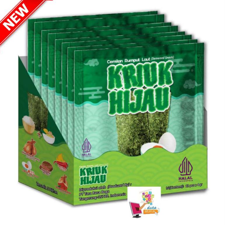 

2.2 Rumput Laut KRIUK HIJAU Halal | 1 box | 12 pcs Terjamin