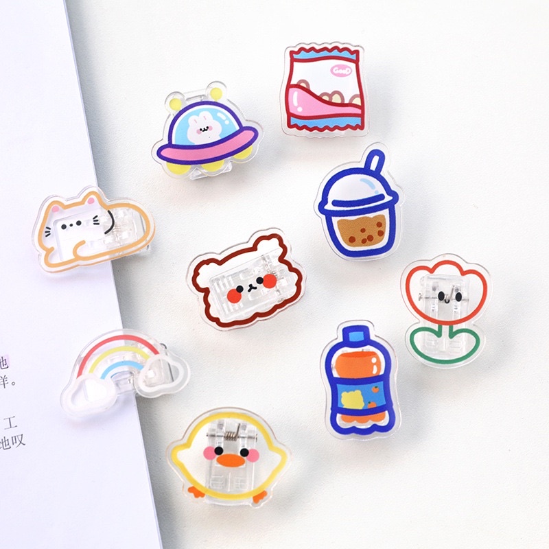 

AJS Jepit kertas acrylic / paper clip / book paper binder / klip kertas JPT2