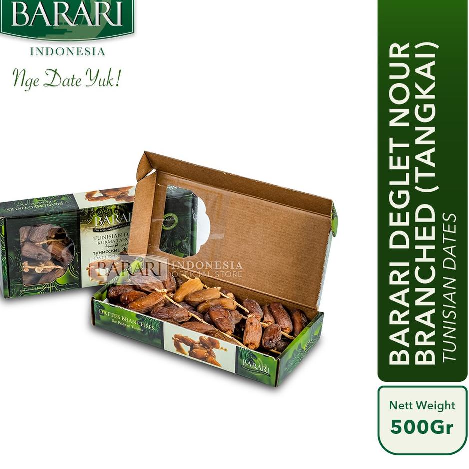 

☁ Kurma Barari Deglet Nour Branched (Tangkai) 500Gr Tunisia ♘
