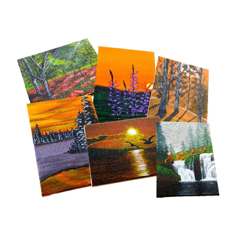 Lukisan Kanvas Aesthetic - Asli Buatan Tangan ( Bukan Print)