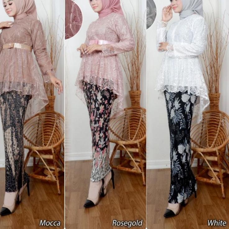 ۞ ADE> STELAN BLOUSE TIARA - KEBAYA BLOUSE AURORA TULLE - STELAN KEBAYA PESTA CANTIK - KEBAYA WISUDA