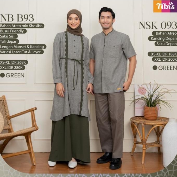 GAMIS COUPLE NIBRAS NB B93 NSK 093 GAMIS KOKO NIBRAS TERBARU SARIMBIT