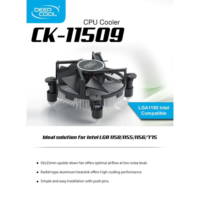 Fan LGA Deepcool CK11509 - LGA775/1155/1156/1150 (H61,H55,H81)