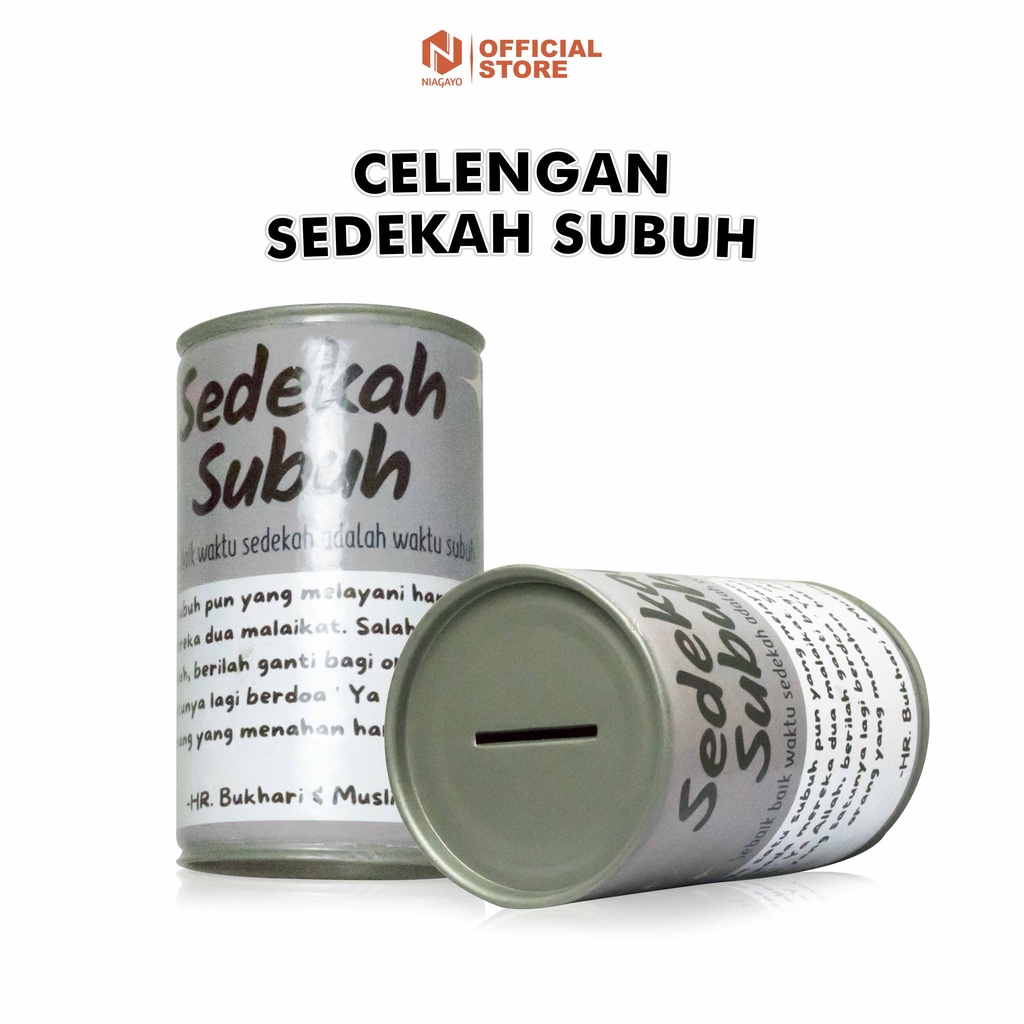 Celengan Sedekah Subuh Ukuran Sedang / Celengan Kaleng