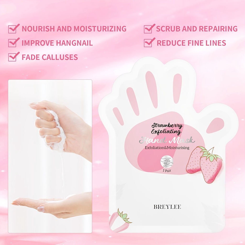 (READY &amp; ORI) BREYLEE Hand &amp; Foot Mask Peach/ Coconut / Pomegrante Masker Tangan Kaki