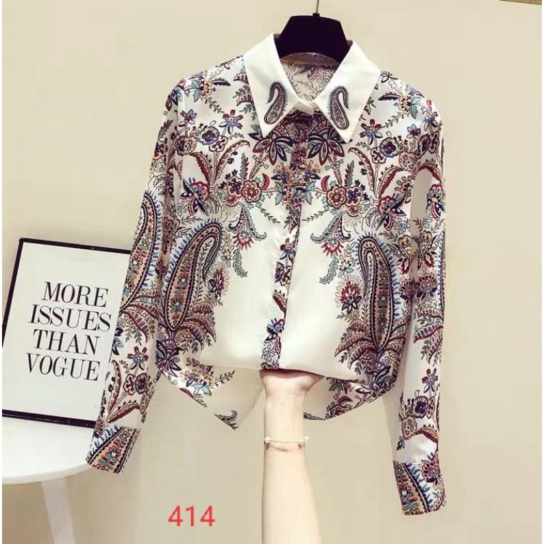 Ld110 Pj70 kemeja cantik silk 414