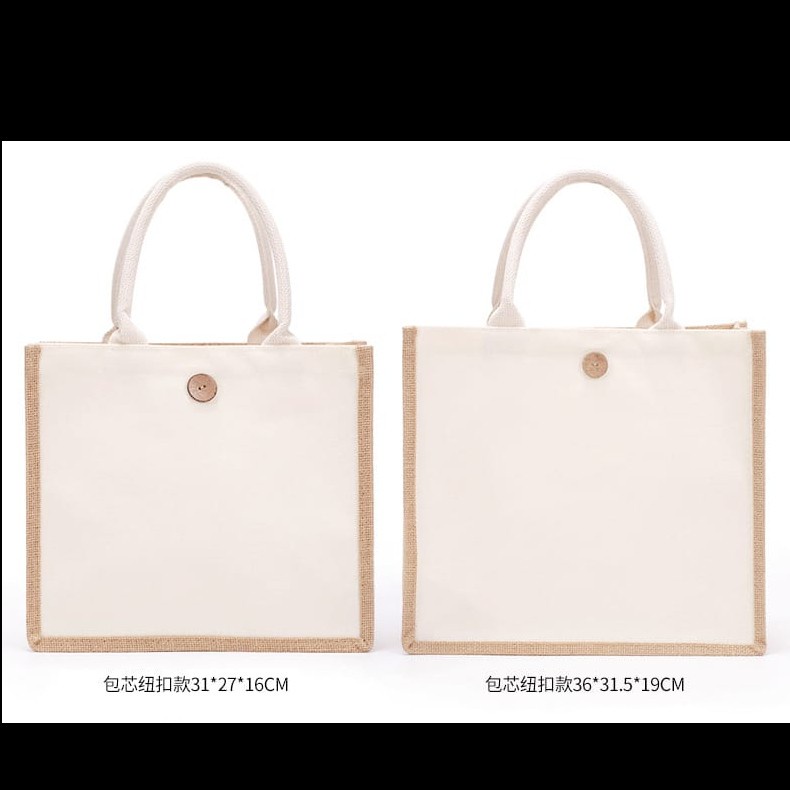 Jute Bag / Gunny Bag Burlap Laminasi Resleting