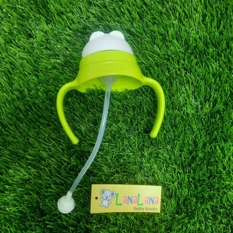 Tutup sedotan + handle untuk botol susu pigeon wideneck