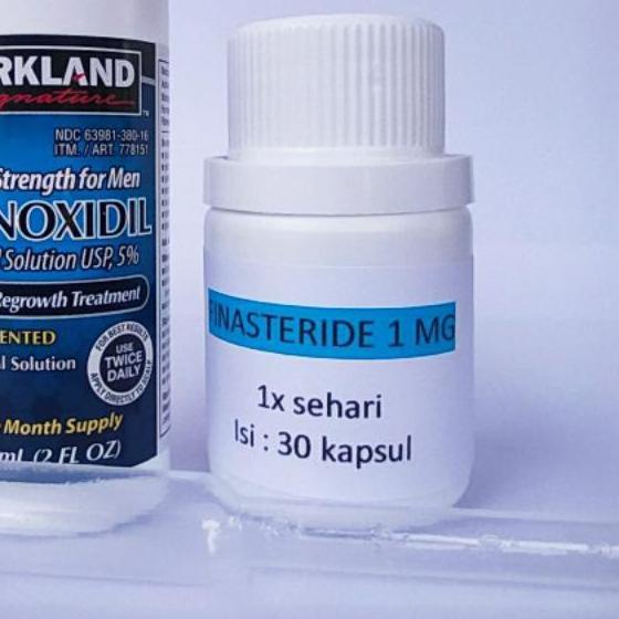 Promo / ⅎ Paket Finas 1 (Minoxidil 1 + Finasteride 1 mg isi 30) ➱ New.,,,**