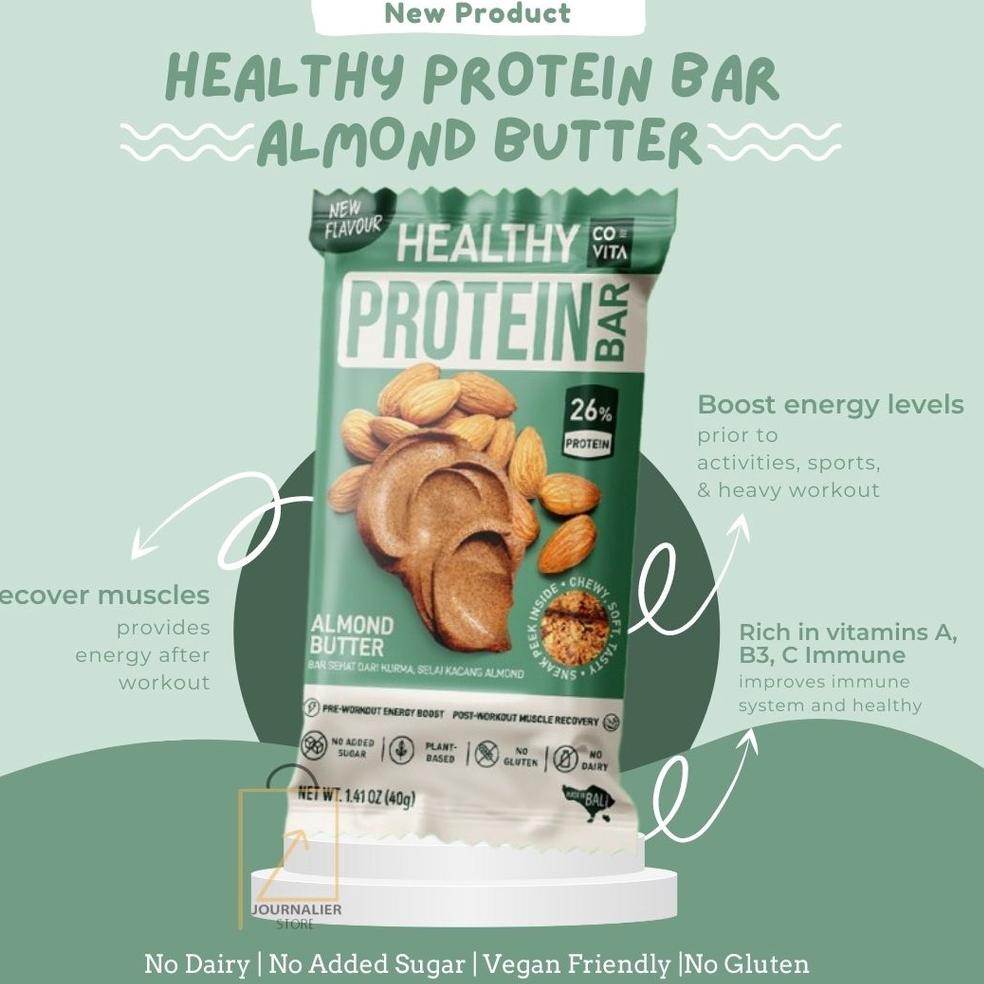 

[Q5478Z] COVITA Healthy Protein Bar Almond Butter Superfood Snack Instant