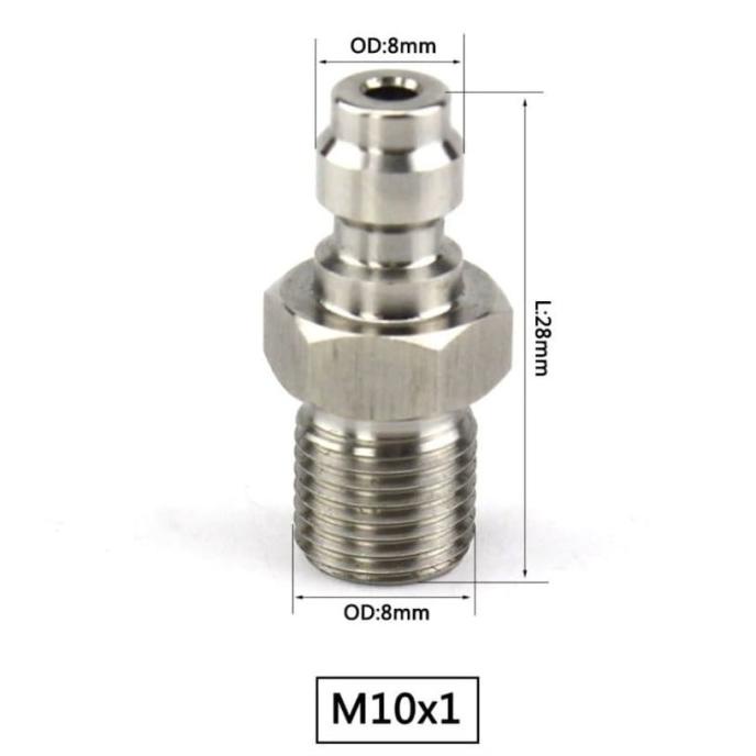 COUPLE CUPLA KUPLER KOPLER MALE JANTAN DRAT THREAD M10X1 for PCP AFC