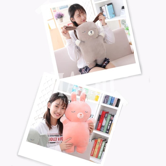 ✨ BISA COD ✨ HACHI ORIGINAL BONEKA ANJING BONEKA KELINCI LEMBUT DOG BUNNY DOLL 50CM - DOG SOFT BROWN