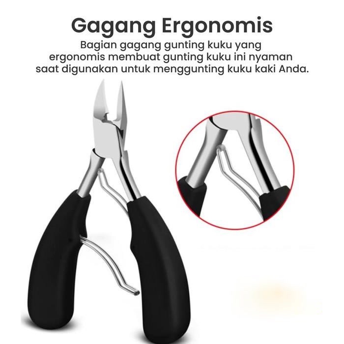 Gunting Kuku Kaki Miring Jempol Anti Cantengan Nyeri Toe Nail Clipper