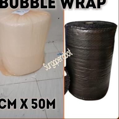 

Termurah | KP8 | Bubble wrap Bening - Hitam 60cmx50m buble warp murah bable 1/2 roll