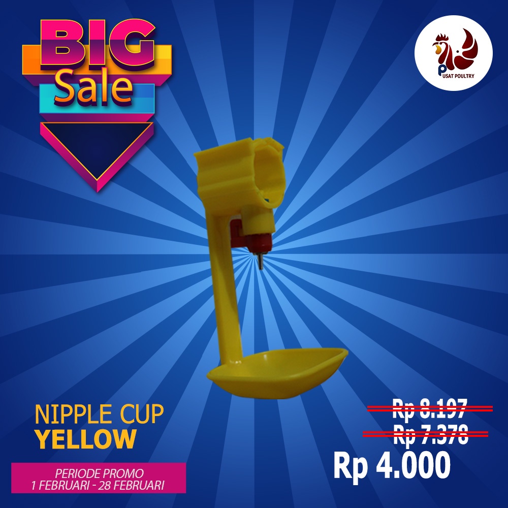 Jual Nipple Nipel Niple Nepel Nipple Tempat Minum Ayam Kuning