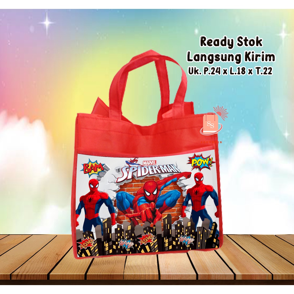 

TAS ULTAH KANTONG BENTO SPIDERMAN SIAP KIRIM BISA COD