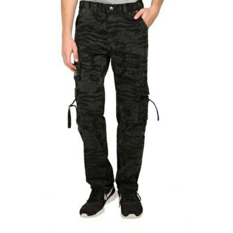 TERBAIK Celana panjang cargo loreng pria/celana panjang gunung