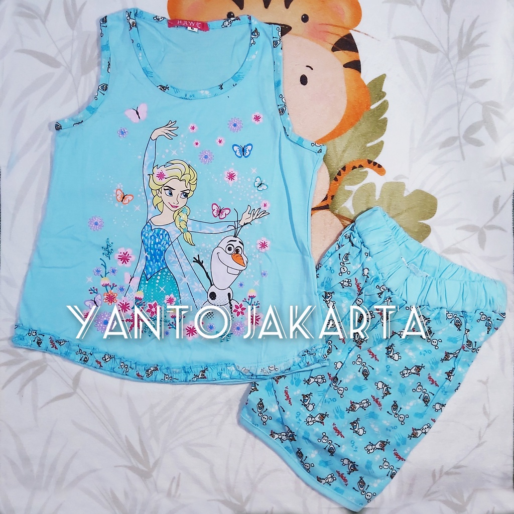 STELAN SINGLET FROZEN ANAK PEREMPUAN 1-5 TAHUN