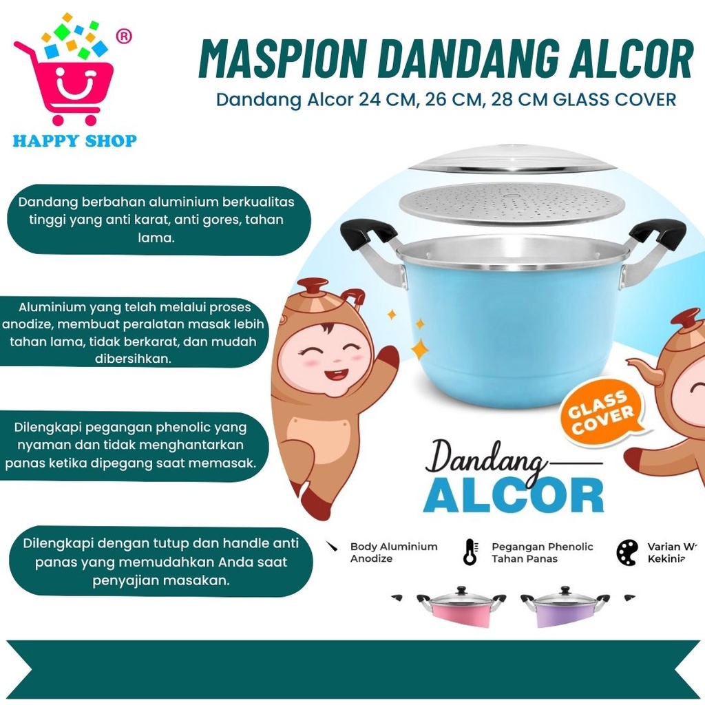 Maspion Dandang Alcor - Glass Cover (Tutup Kaca)