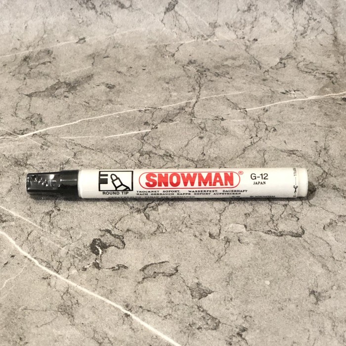 

Spidol Permanen Snowman G-12 Permanent Hitam / Black