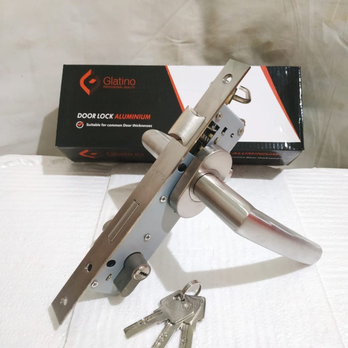 Terlaris Kunci Pintu Almunium Glatino Al Glt 201 / Lever Set Pintu Almunium
