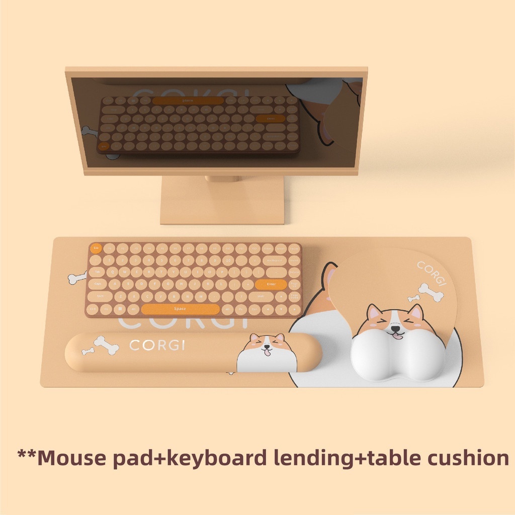 Lucu Corgi Mouse Pad Resin Karet Non-slip Mouse Pad Permainan Pergelangan Tangan Mouse Pad Mahasiswa Kebesaran Mouse Pad Perlengkapan Rumah Kantor