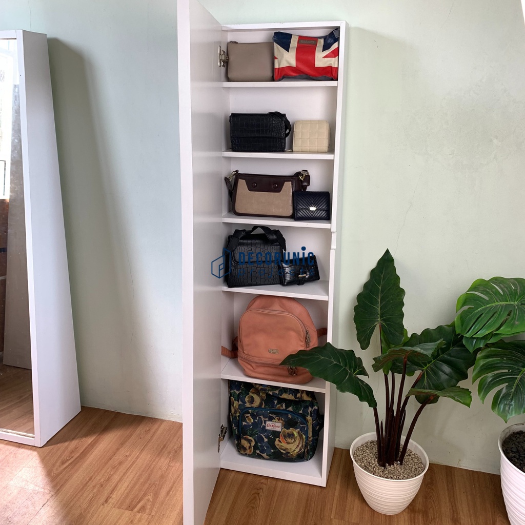 Standing Mirror Hidden Storage Rak Tas Almari Tas - Standing Mirror Custom