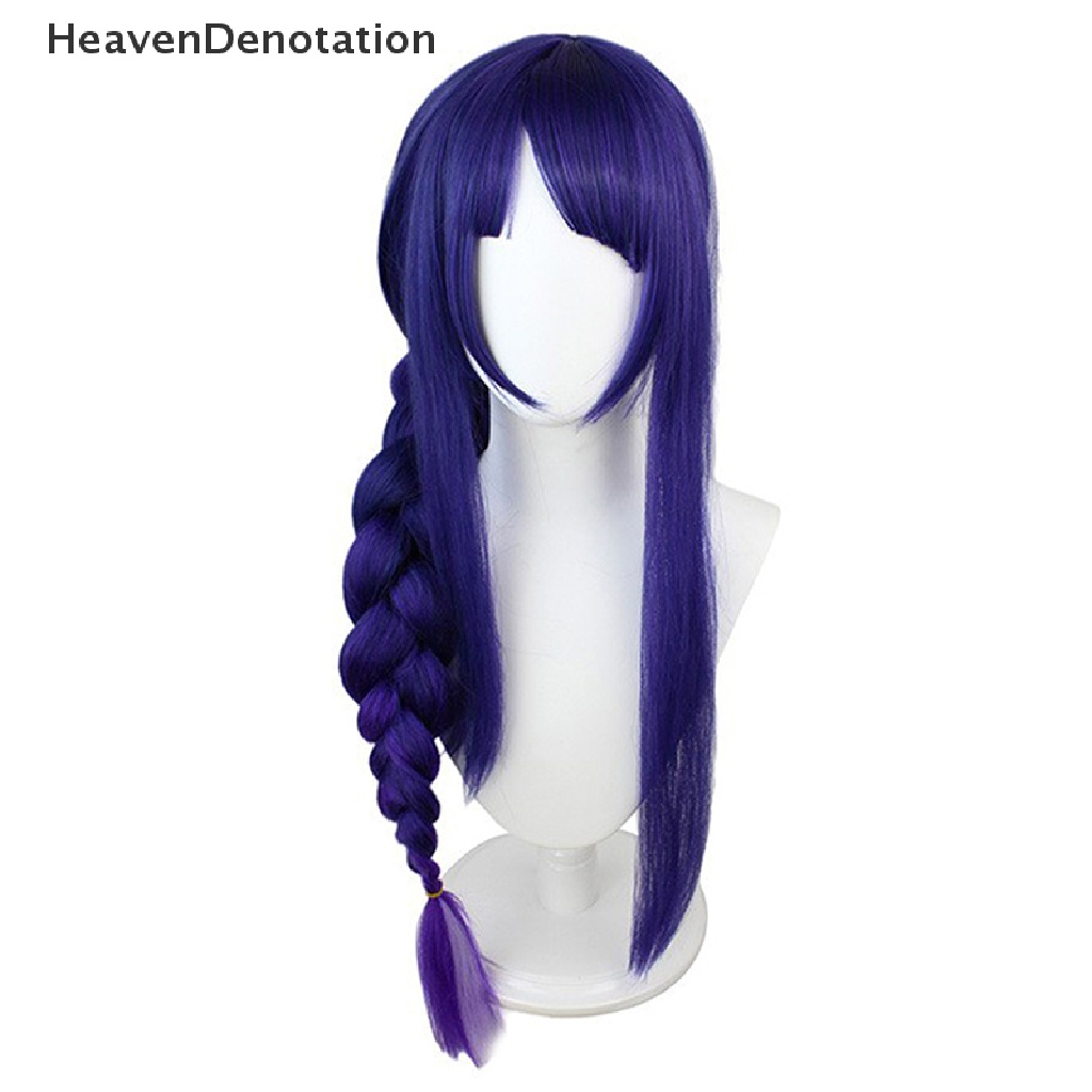 [HeavenDenotation] Game Genshin Impact Raiden Sho Baal Wig Cosplay Wig Pewarna Gradasi Panjang HDV