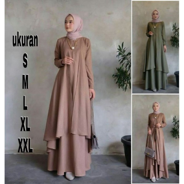 pStore88 - Baju Gamis Syari Muslim Pesta Brukat Wanita Perempuan Dewasa Remaja Ke 5684