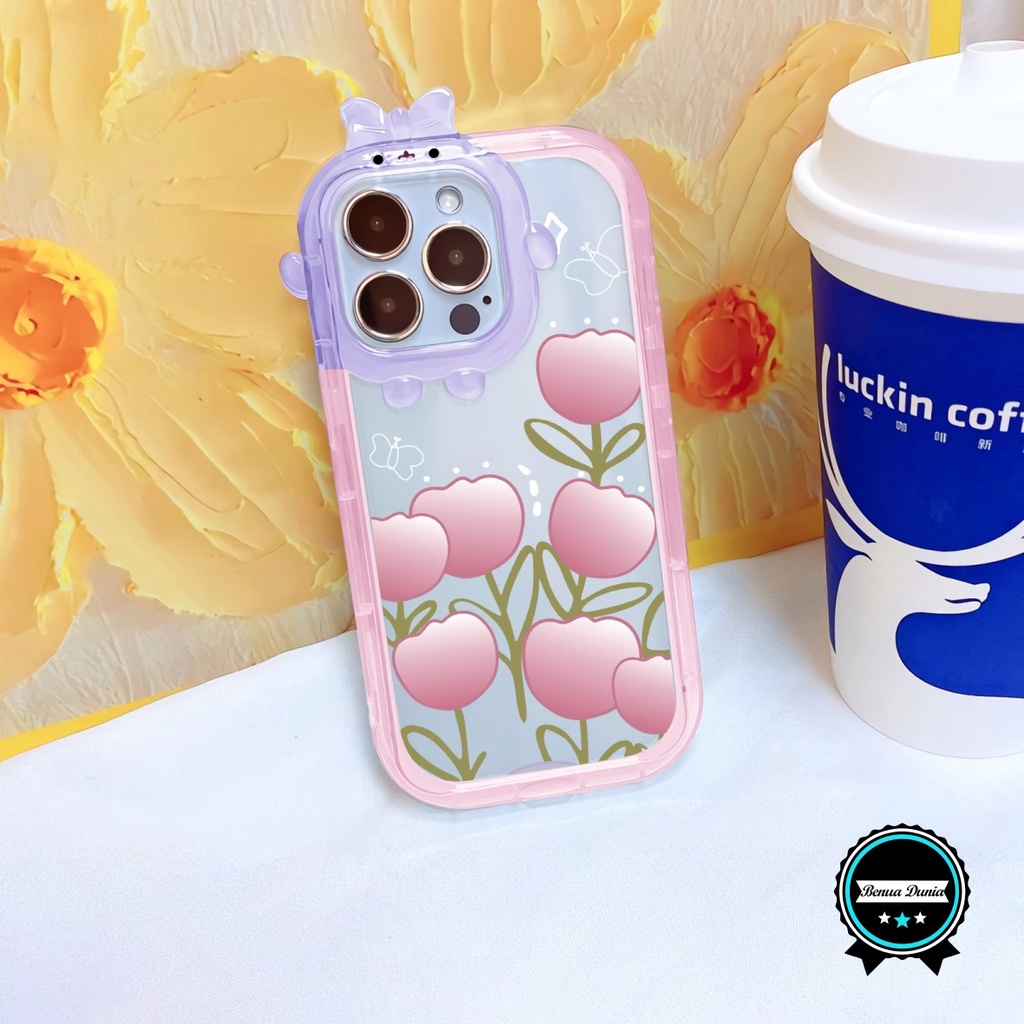 SS142 SOFTCASE MOTIF BUNGA TULIP FOR OPPO A55 A3S A1K A5S A7 F9 A12 A11K A15 A15S A35 A16 A16S A54 A