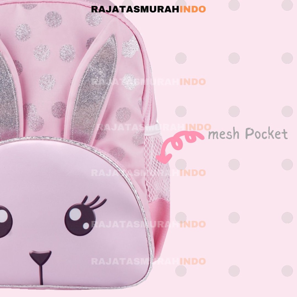 RTM - Tas Anak Sekolah Pink Bunny Sparkle Dot - Ransel Anak - RAnsel Sekolah Anak