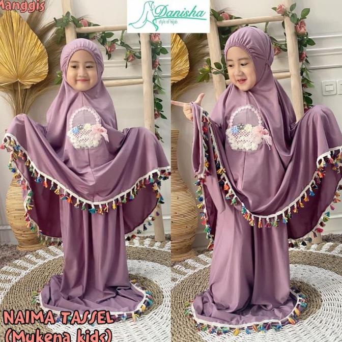 Mukena Mukenah Anak Naima Tassel Kids Ori Danisha Hijab
