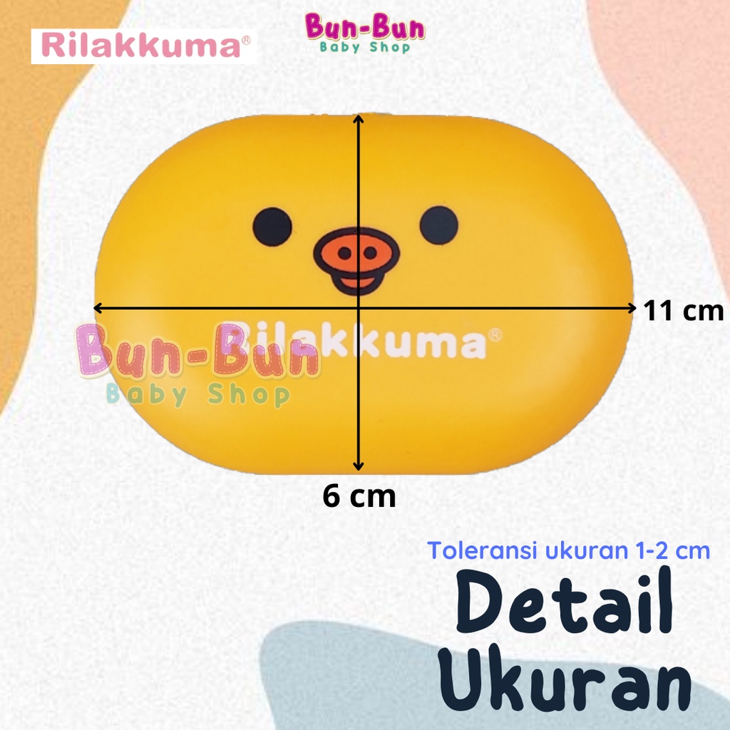 IMPORT Tempat Sabun Batang Bayi Rilakuma Kotak Box Batangan Soap Case Murah Lucu Perlengkapan Mandi Baru Lahir Peralatan Baby New Born Bunbunbabyshop