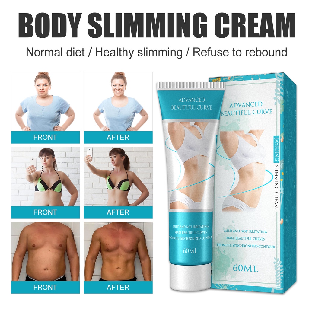 Slimming Cream Krim Pelangsing Pelembab Lembut Pembakar Lemak  Pelangsing Perut Paha Tipis Lengan Pinggul Kurus Tubuh Cepat Dan Ampuh 60ml