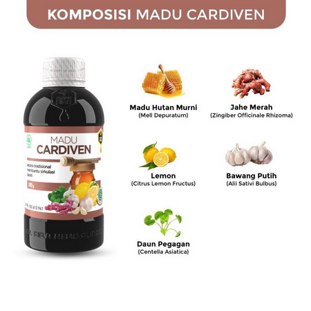 Madu Cardiven Original 280 Gram - Obat Herbal Atasi Stroke Penyakit Jantung Aritmia Lancarkan Sirkulasi Darah Berlegaitas BPOM RI