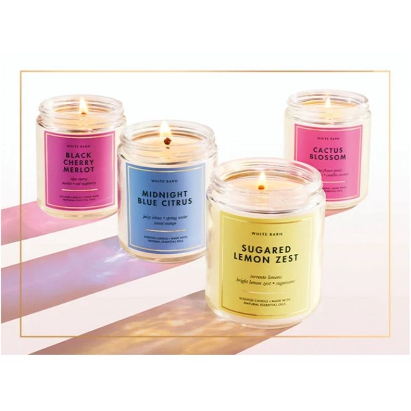 BATH &amp; BODY WORKS BBW MEDIUM CANDLE SINGLE 1-WICK SCENTED CANDLE 198 G LILIN WANGI 1 SUMBU PENGHARUM RUANGAN MIX