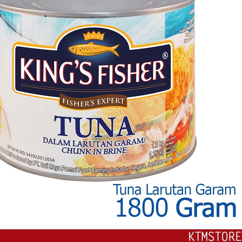 

♢ King's Fisher Tuna dalam Air Garam 1800 g Tuna in Brine Daging Tuna Makanan Kaleng ✴