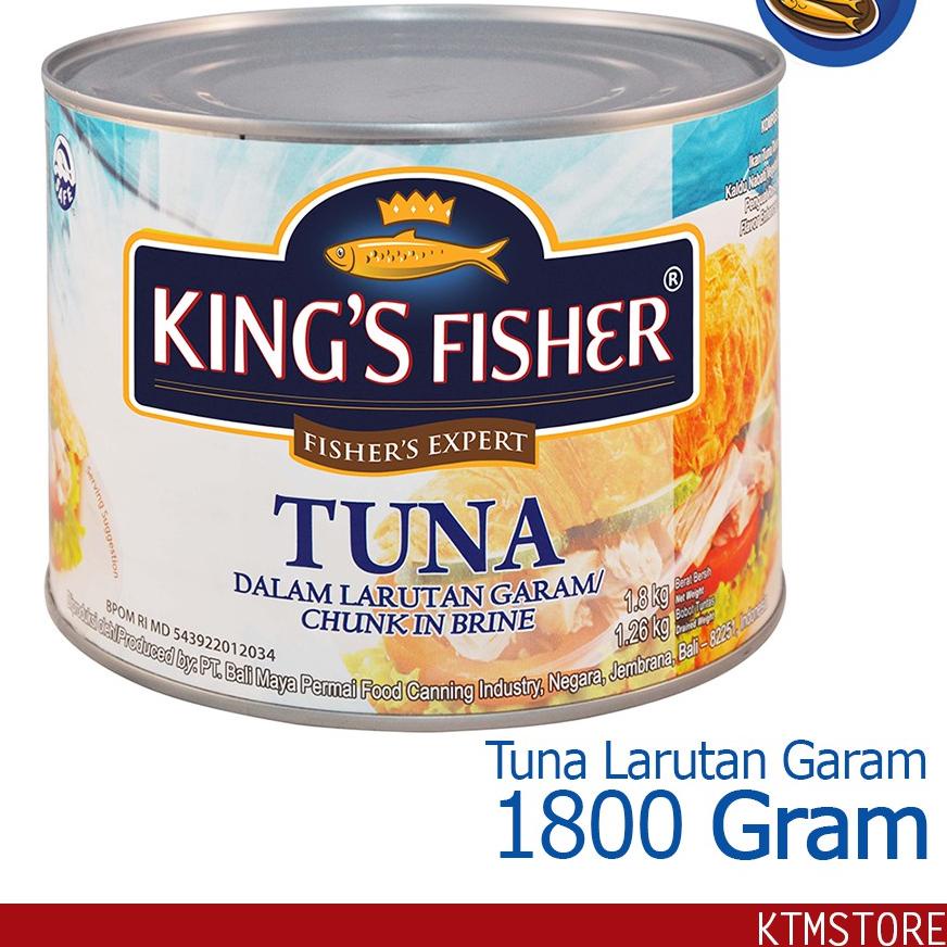 

۝ King's Fisher Tuna dalam Air Garam 1800 g Tuna in Brine Daging Tuna Makanan Kaleng ❉