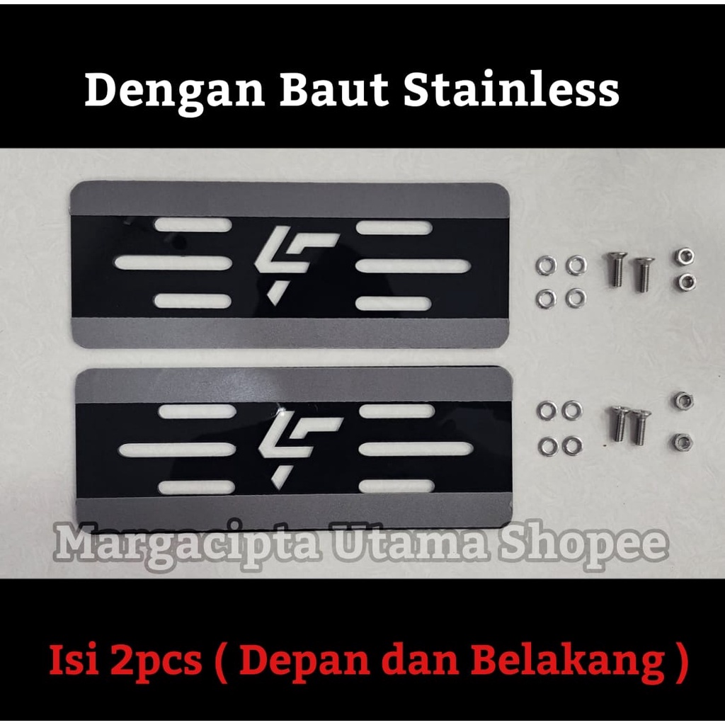 Dudukan Plat Motor - FramelessPlate - Tatakan Isi 2pcs ( Depan + Belakang )