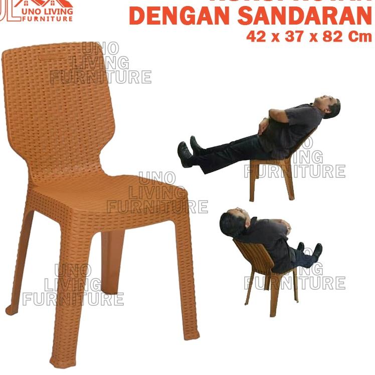 ✮ KURSI SENDER / KURSI MAKAN/ BANGKU PLASTIK SENDER ANYAMAN ROTAN MURAH TERBARU KURSI PLASTIK ANYAM 
