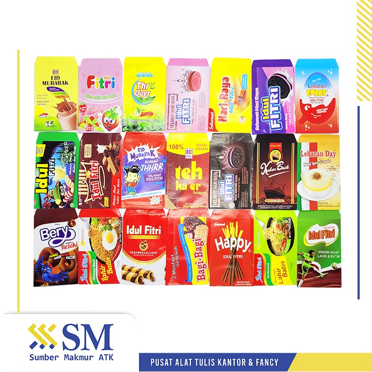 

(8 PCS) AMPLOP ANGPAO LEBARAN / IDUL FITRI SNACK LUCU KECIL
