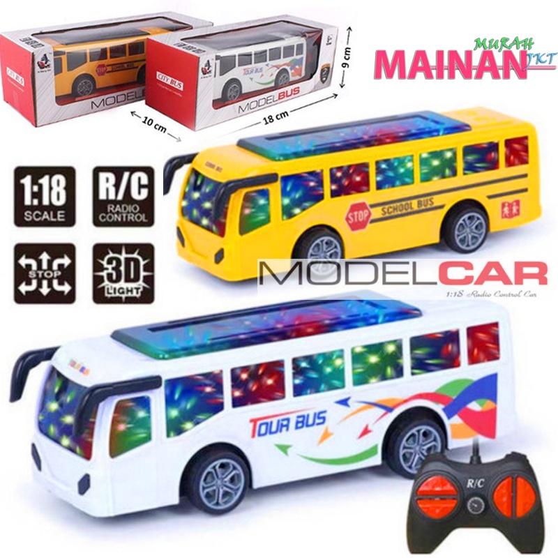 MAINANKEI MAINAN ANAK MURAH BUS REMOTE CONTROL SCHOOL BUS NOXJD575-23 MAINAN ANAK RC BUS SEKOLAH BUS CITY