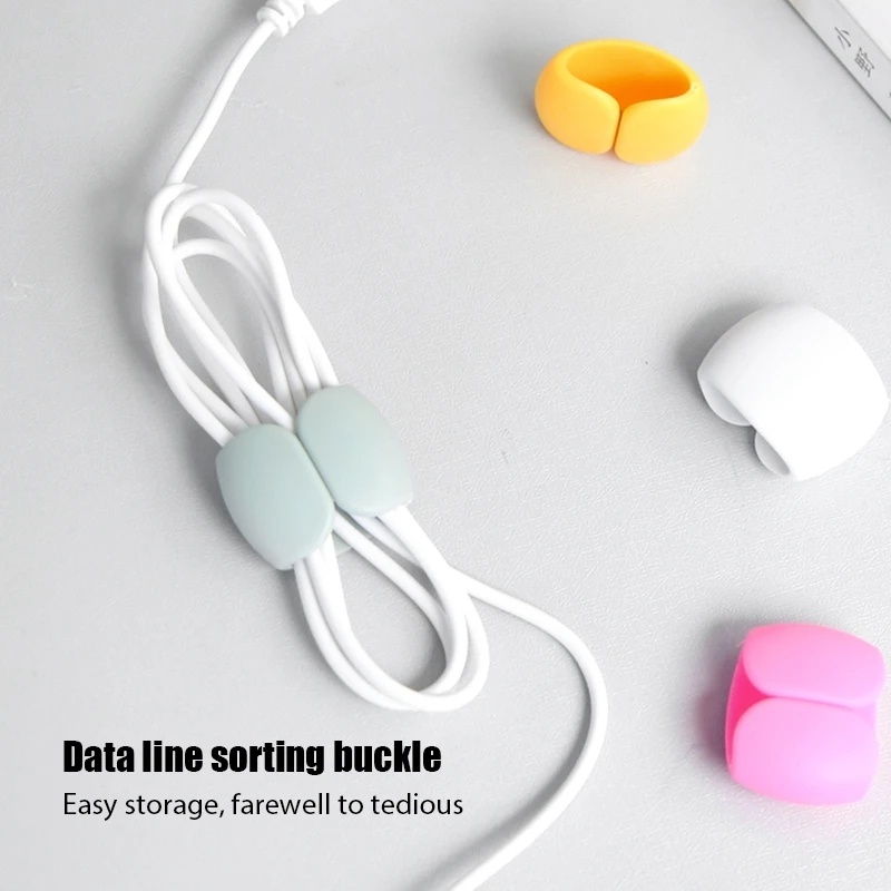 Klip Kabel Portable Reusable/Organizer Kabel Charger/Tempat Merapikan Garis Earphone