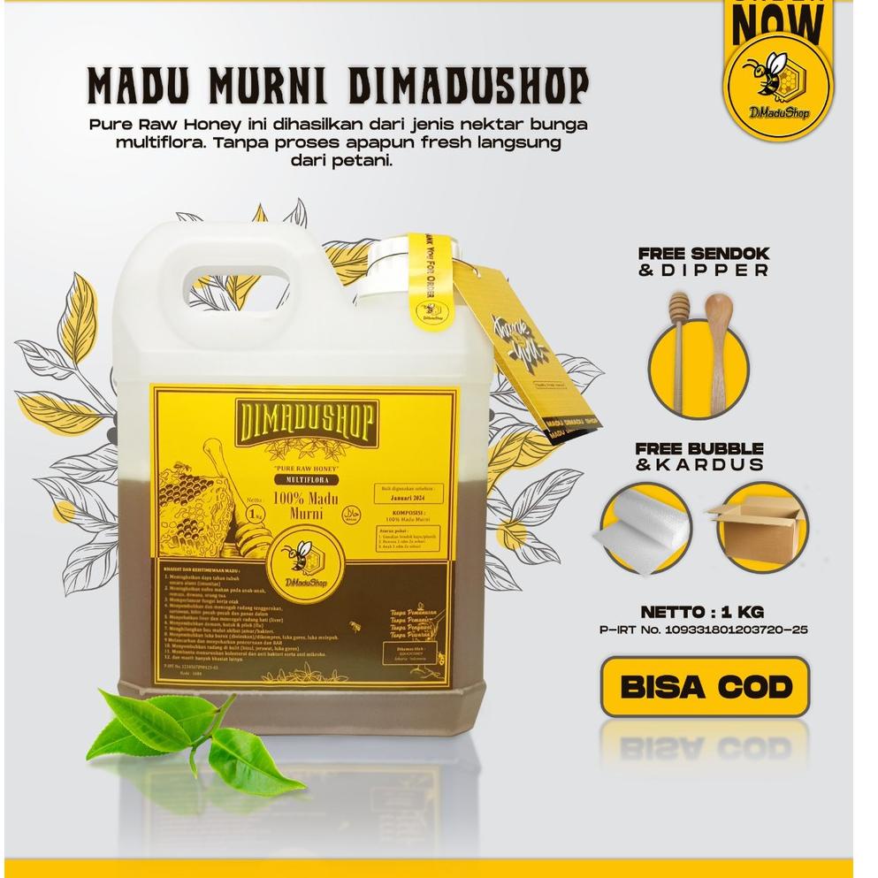 

iux95 Madu Asli - Madu Murni 1kg Nektar Multiflora 100% Pure Raw Honey .,..,.,,,,.,