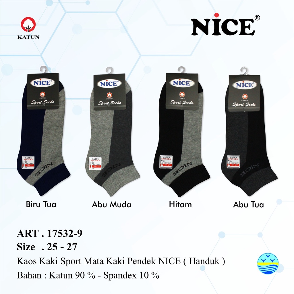 Kaos Kaki Pria NICE 17532-9 Polos Casual / Kaus Kaki 17532-9